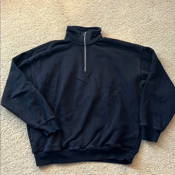 TNA Black Half-Zip Sweatshirt - Picture 1 of 3